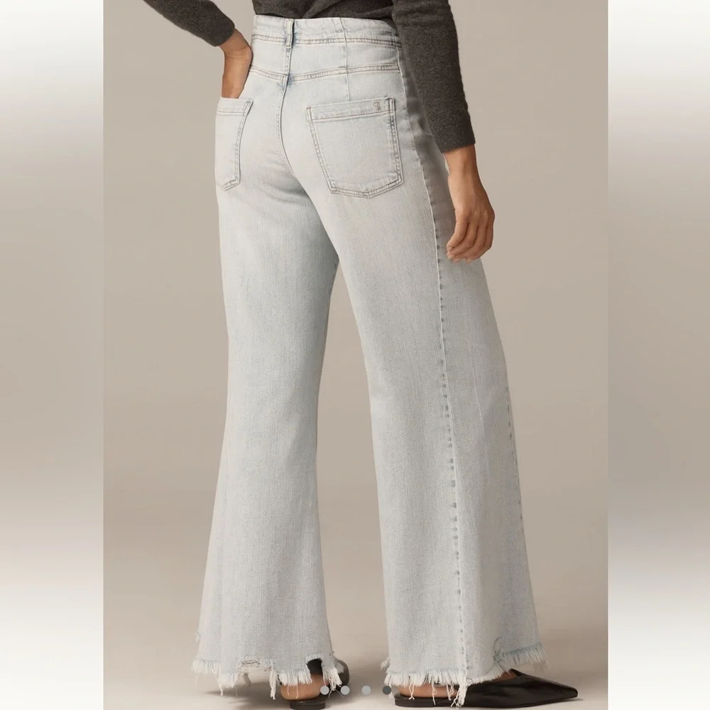 Anthro Pilcro Adi Curly High Rise Flare Jeans - Picture 4 of 9